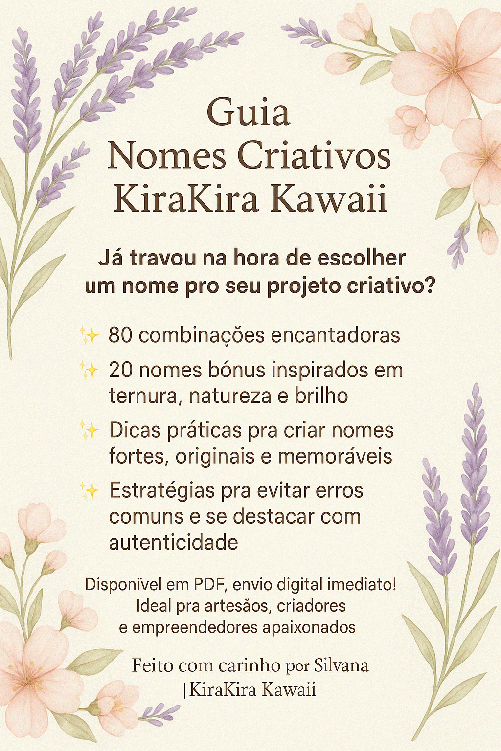 キラキラ・カワイイ クリエイティブネームガイド|Guia Nomes Criativos KiraKira Kawaii|KiraKira Kawaii Creative Name Guide