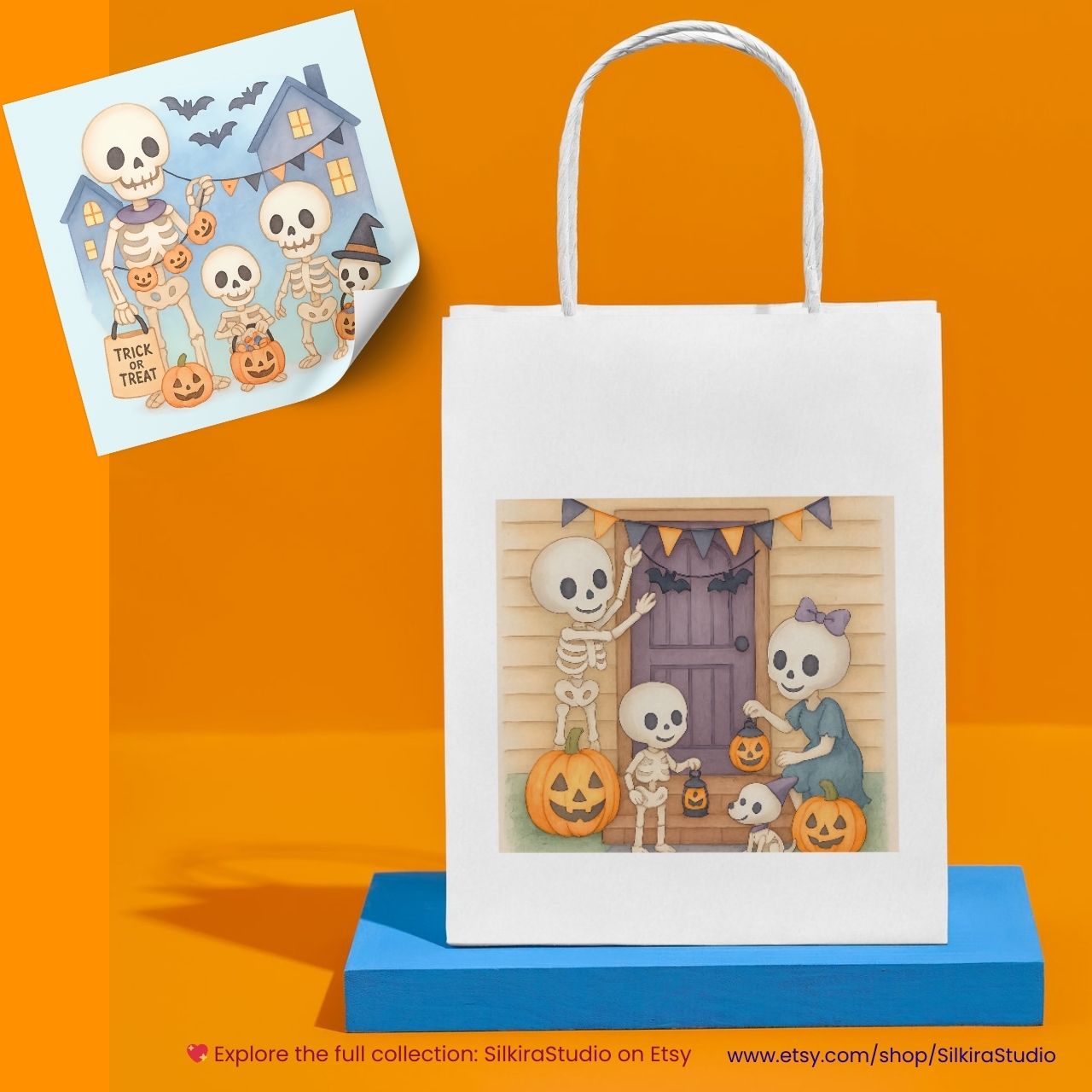 🎃 ハロウィン水彩シーンパック | PNG背景セット (7枚+ボーナス) | 高解像度4000px・300DPI