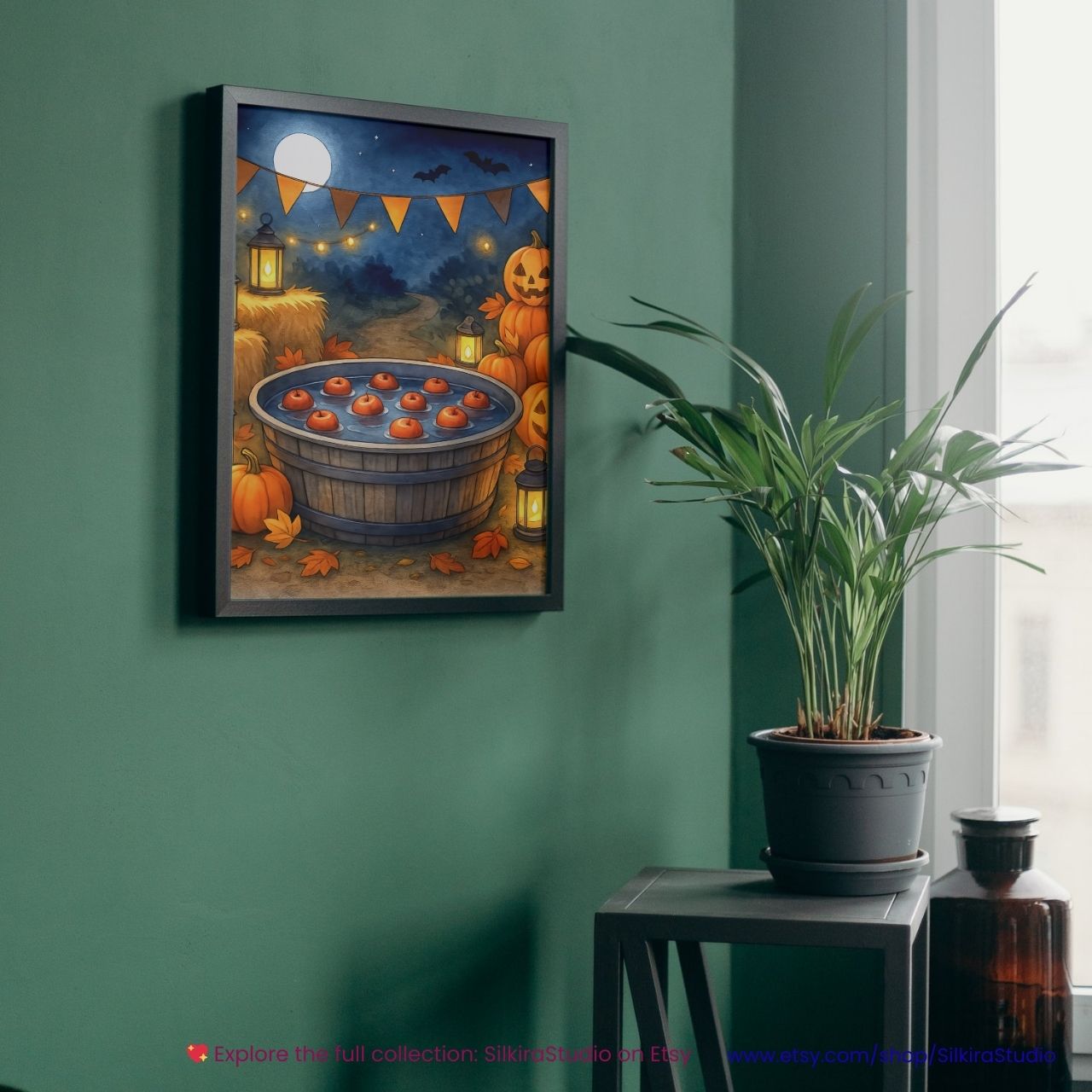 🎃 ハロウィン水彩シーンパック | PNG背景セット (7枚+ボーナス) | 高解像度4000px・300DPI