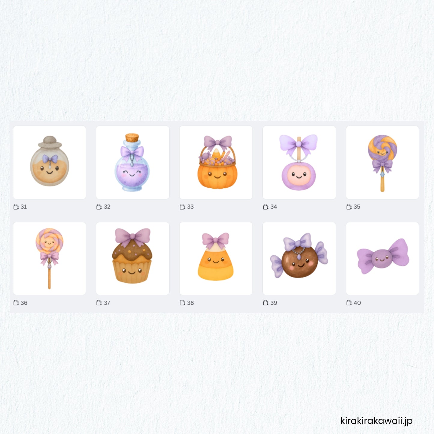 🌙 カワイイなハロウィン水彩クリップアートパック — Kawaii Halloween Watercolor Clipart Pack | PNGs Transparent Background | Commercial Use