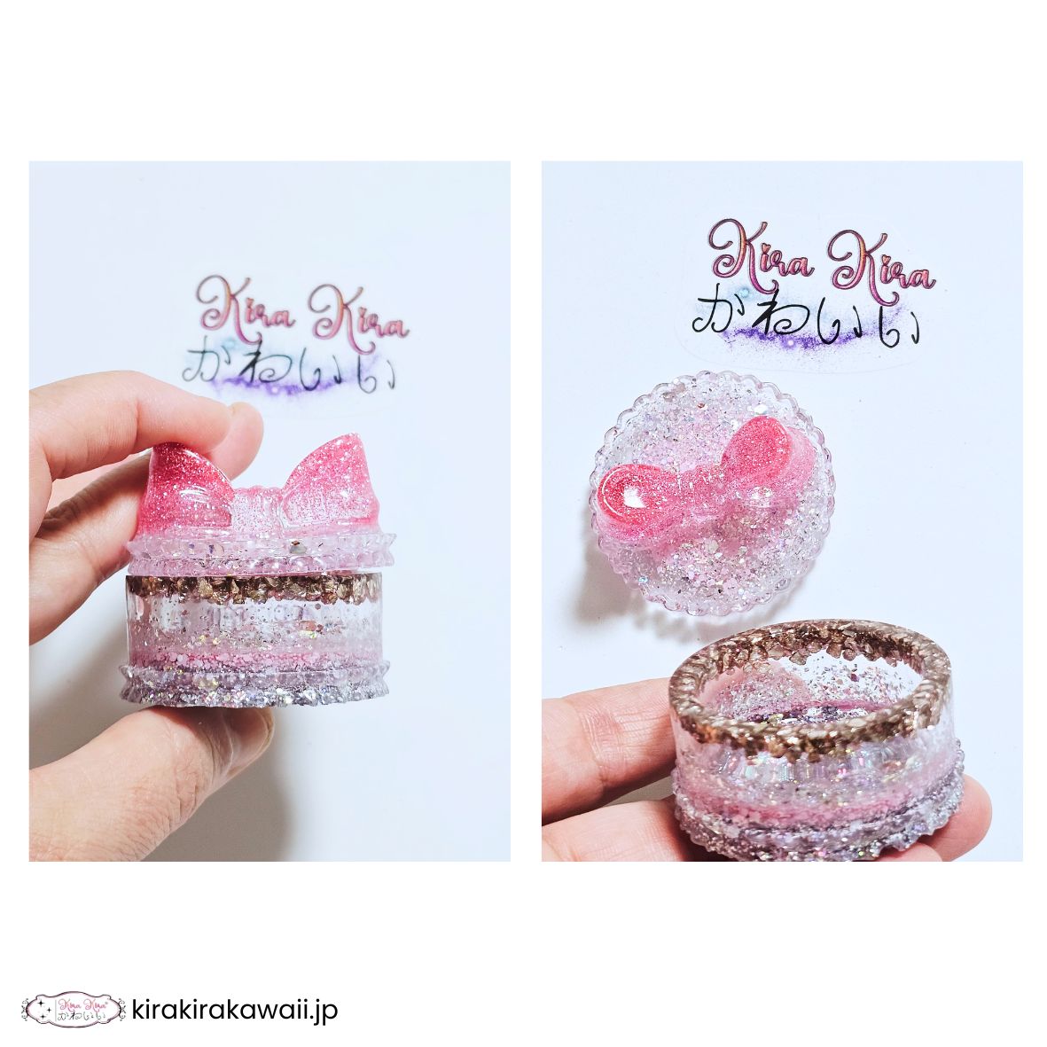 シリコンモールド 丸型 4.5cm （リボン付きフタ・小物入れ用）